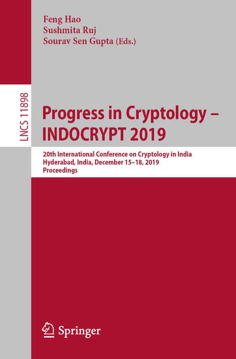 Progress in Cryptology – INDOCRYPT 2019 - 