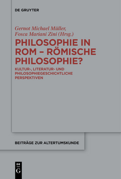 Philosophie in Rom – Römische Philosophie? - 