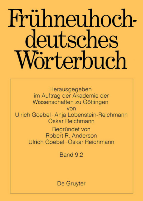 Frühneuhochdeutsches Wörterbuch / mat − ozzek - 