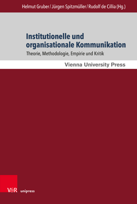 Institutionelle und organisationale Kommunikation - 