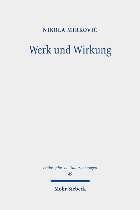 Werk und Wirkung - Nikola Mirković