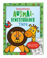 Kunterbunte Ausmal-Fensterbilder – Tiere