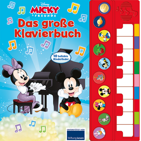 Disney Micky & Friends - Das große Klavierbuch, m. Klaviertastatur u. Soundeffekten - 