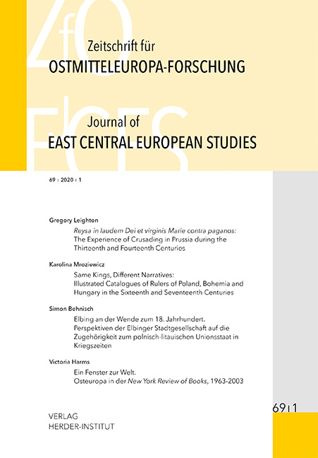 Zeitschrift für Ostmitteleuropa-Forschung (ZfO) 69/1 / Journal of East Central European Studies (JECES) - 