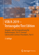 VOB/A 2019 - Textausgabe/Text Edition - 