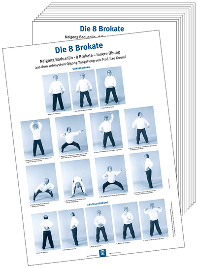 Poster - Die 8 Brokate (10 Stück DIN A3) - Jiao Guorui, Dr. Gisela Hildenbrand