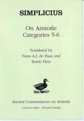 Simplicius: On Aristotle Categories 5-6 -  Barrie Fleet,  Frans de Haas