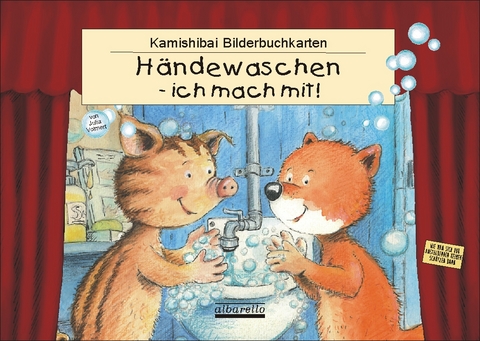 HÄNDEWASCHEN - ICH MACH MIT! 11 Kamishibai-Bilderbuchkarten übers richtige Händewaschen, inkl. Hust- und Nies-Etikette! - Julia Volmert