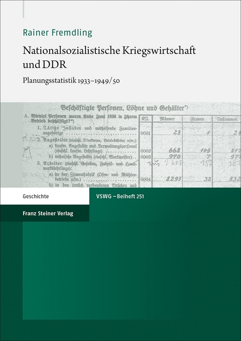Nationalsozialistische Kriegswirtschaft und DDR - Rainer Fremdling