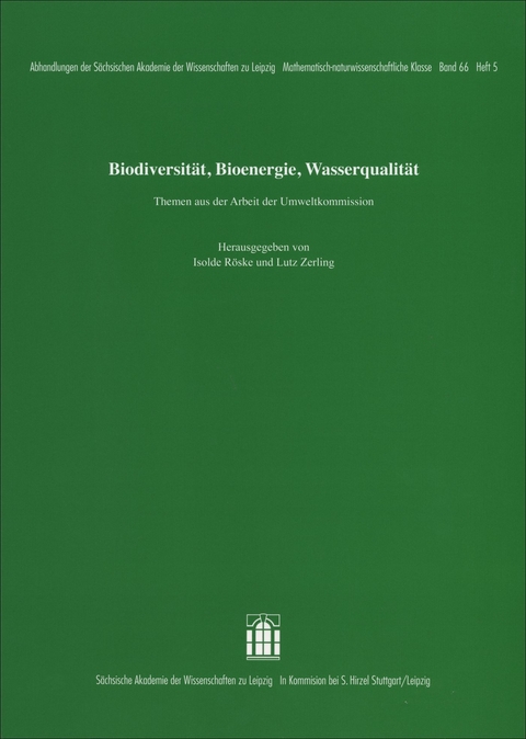 Biodiversität, Bioenergie, Wasserqualität - 