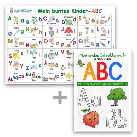 Mein buntes Kinder-ABC-Set in Druckschrift