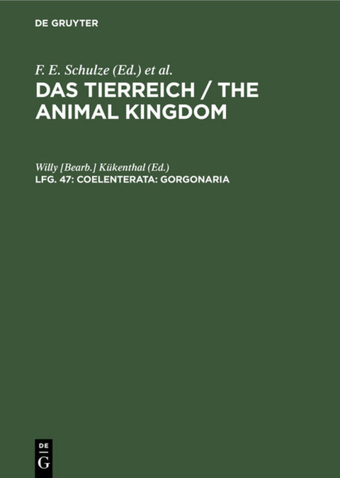 Das Tierreich / The Animal Kingdom / Coelenterata: Gorgonaria - 