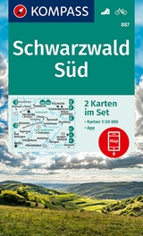 KOMPASS Wanderkarten-Set 887 Schwarzwald Süd (2 Karten) 1:50.000 - 