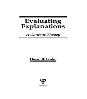Evaluating Explanations -  David B. Leake