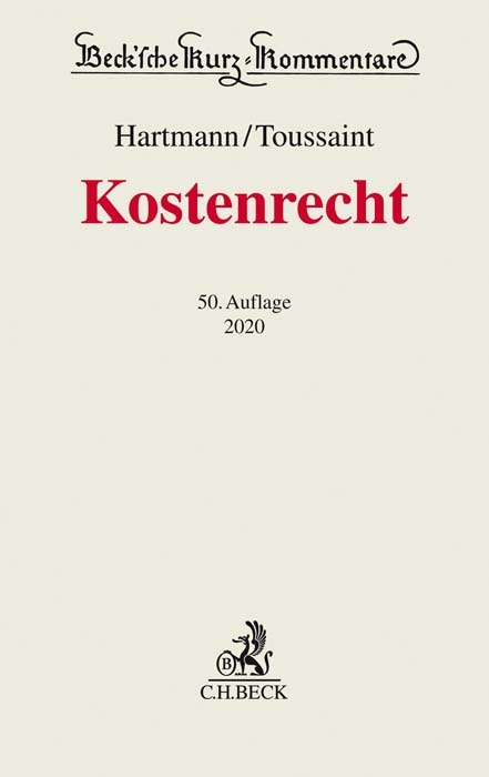 Kostenrecht - Peter Hartmann