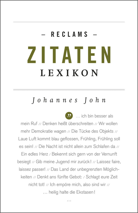 Reclams Zitaten-Lexikon - 