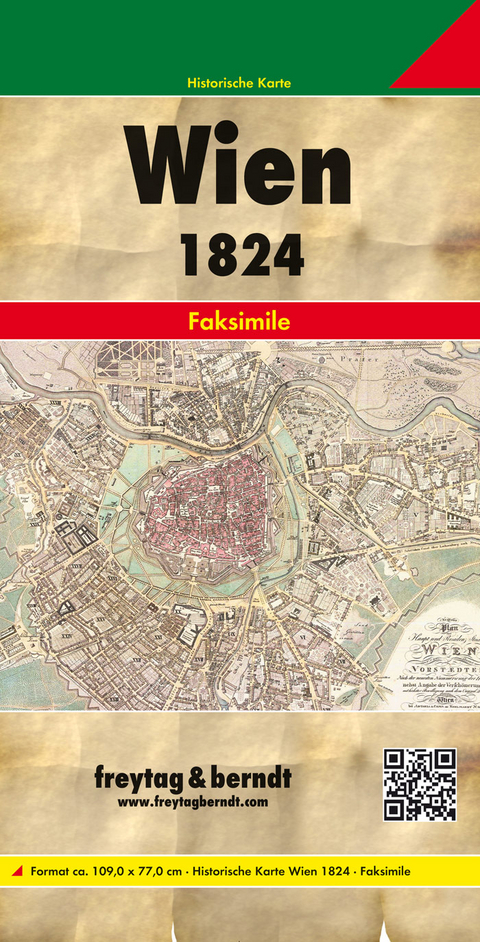 Wien 1824, Historischer Stadtplan 1:6.000, freytag & berndt