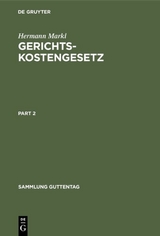 Gerichtskostengesetz - Hermann Markl