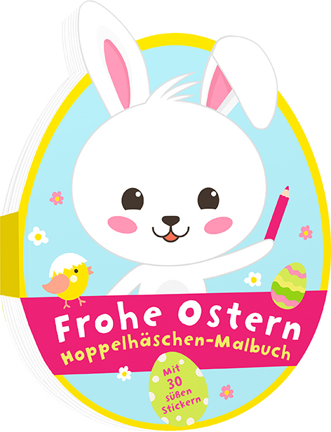 Frohe Ostern – Hoppelhäschen–Malbuch