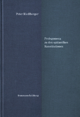 Prolegomena zu den spätantiken Konstitutionen - Peter Riedlberger