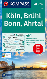 KOMPASS Wanderkarte Köln, Brühl, Bonn, Ahrtal - 