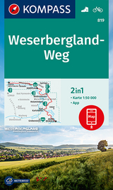 KOMPASS Wanderkarte Weserbergland-Weg - 
