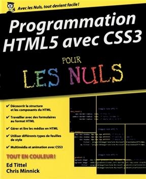 Programmation HTML5 avec CSS3 pour les nuls - Ed Tittel, Chris Minnick