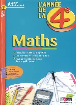 L'année de la 4e : maths