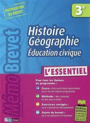 Histoire, géographie, éducation civique, 3e