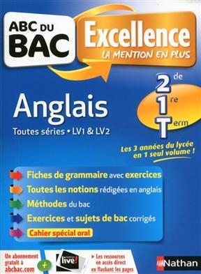 Anglais 2de, 1re, terminale : toutes séries, LV1 & LV2 - C Brouteele-Guille