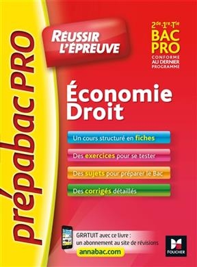 Economie droit 2de, 1re, terminale bac pro -  Piroche-m