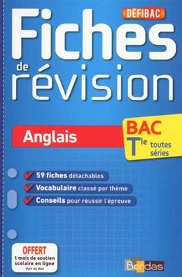 Anglais, bac terminale toutes séries : fiches de révision