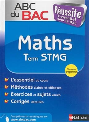 Maths terminale STMG : nouveau programme