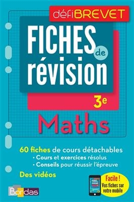 Maths, 3e : fiches de révision