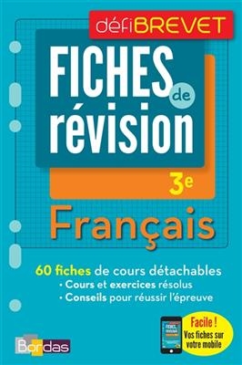 Français, 3e : fiches de révision