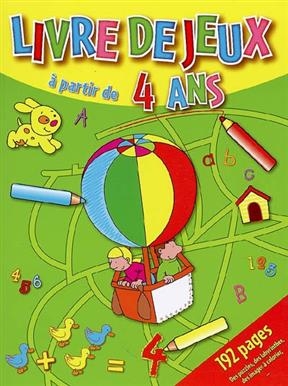 Livre de jeux : à partir de 4 ans