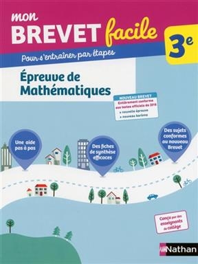 Mon brevet facile, 3e : épreuve de mathématiques - Frédéric Puigredo