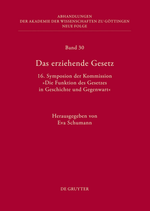 Das erziehende Gesetz - 