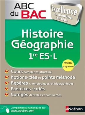 Histoire géographie 1re ES, L : programme 2013