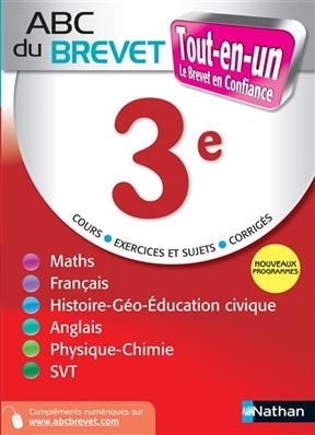 3e : cours, exercices et sujets, corrigés