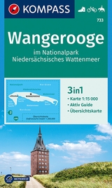 KOMPASS Wanderkarte 733 Wangerooge im Nationalpark NIedersächsisches Wattenmeer 1:15.000 - 