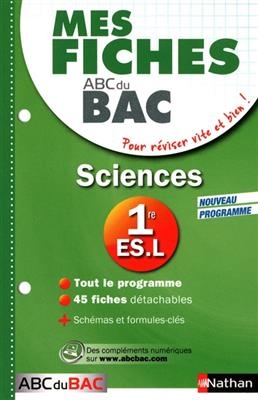 Sciences première ES, L : mes fiches ABC du bac - Nicolas Cohen, Anne-Laure Havé