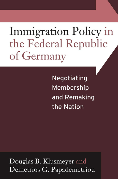 Immigration Policy in the Federal Republic of Germany - Douglas B. Klusmeyer, Demetrios G. Papademetriou