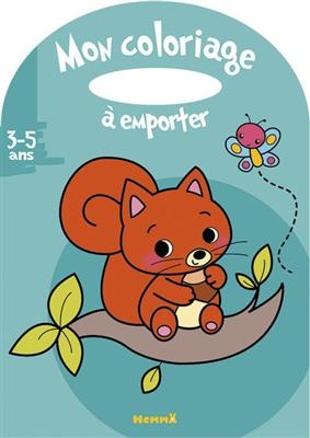 Mon coloriage à emporter, 3-5 ans : écureuil