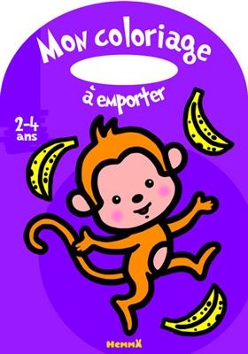 Mon coloriage à emporter, 2-4 ans : singe