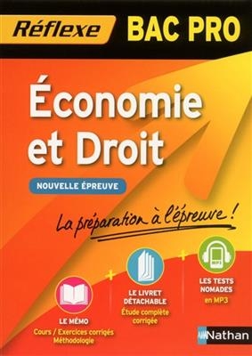 Economie et droit, bac pro : nouvelle épreuve -  Millaret Helene