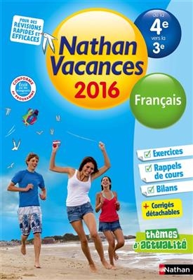 Nathan vacances 2016, de la 4e vers la 3e : toutes les matières