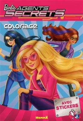 Barbie agents secrets : coloriage avec stickers