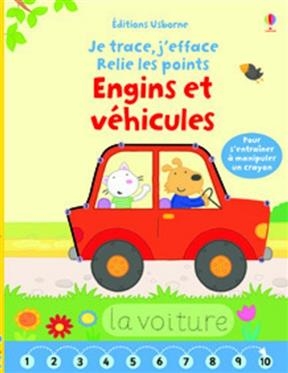 Engins et véhicules : je trace, j'efface, relie les points - Felicity Brooks, Katrina Fearn