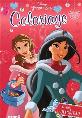 Disney princesses : coloriage avec stickers : Noël